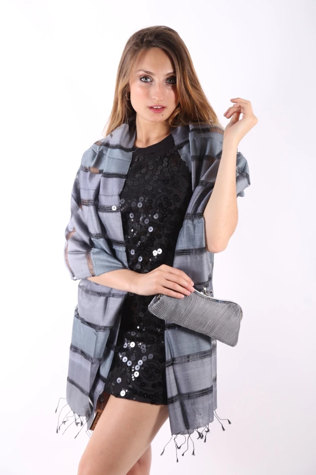 Pashmina noche de seda