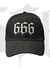 Boné preto "666"