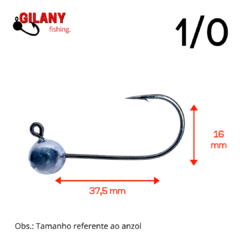 Jig Head Extra Force Black Nickel 60º - Gilany Fishing - Para pesca com iscas Softs Artificiais - comprar online