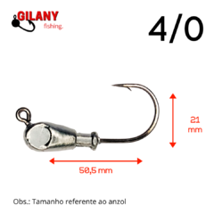 Cabeça de Atado Two - Gilany Fishing - Jig Head Para Confecção de Jig De Pena, Xuxinha e Streamer Jig na internet