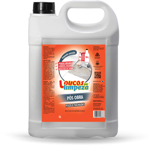 LIMPADOR PESADO PÓS OBRA 5 LITROS LOUCOS POR LIMPEZA - RENKO