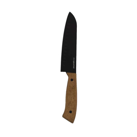 Cuchillo Cocina Acero/cerámica Con Mango De Madera - Plus Gourmet