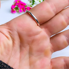 Anel de prata 925 com pedra natural ágata verde e marcassita (A2860) - loja online