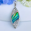 Pingente de prata 925 com abalone natural (P1107)