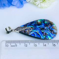 Imagem do Pingente de prata 925 com abalone natural (P1103)