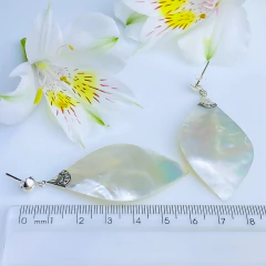 Brincos de prata 925 e madrepérola (B2418) - PRATAdaPEDRA