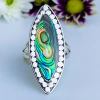 Anel de prata 925 com abalone natural (A2093)