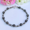 Pulseira de prata 925 Pikum rosinhas 