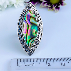 Imagem do Anel de prata 925 com abalone natural (A2092)