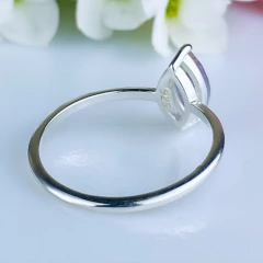 Anel de prata 925 com pedra natural topázio místico (A2875) - PRATAdaPEDRA