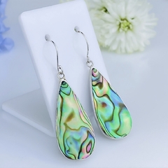 Brincos de prata 925 com abalone natural (B2191) - comprar online