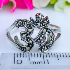 Anel ON de prata 925 com marcassitas (A2853) - loja online