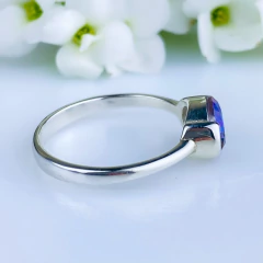 Anel de prata 925 com pedra natural topázio místico (A2885) na internet