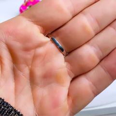 Anel de prata 925 com pedra natural ágata vermelha e marcassita (A2848) - PRATAdaPEDRA