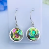 Brincos de prata 925 com abalone natural (B2198)