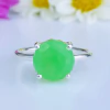 Anel de prata 925 com natural jade (A2500) - comprar online