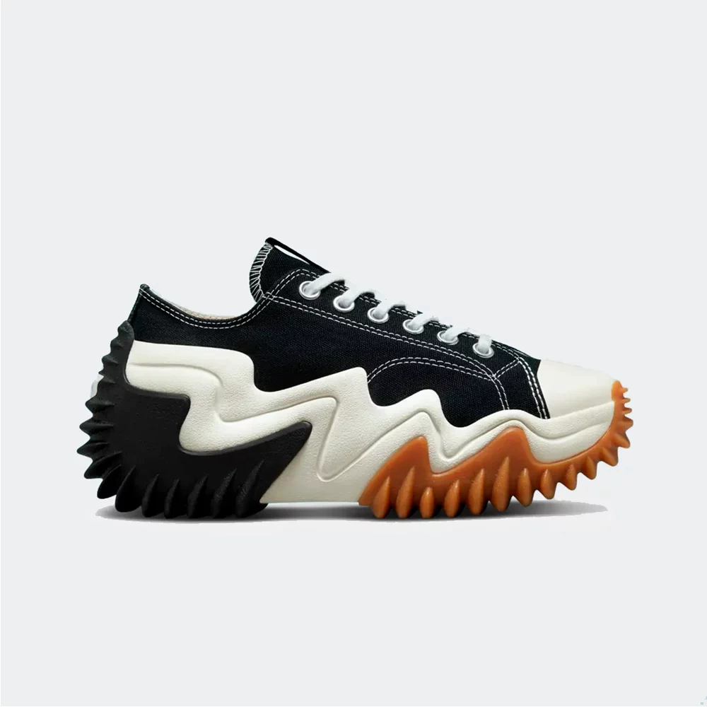 Tênis Converse Run Star Motion Ox Canvas Platform Black White Gum Honey 172895C