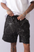 Bermuda Sarja Spider Web Nephew Preto e Branco - comprar online