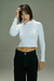 Cropped Manga Longa Gola Alta Ribana Anticool Branco - comprar online