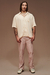 Calça de Alfaiataria de Corte Reto Streetwear Nephew Nude