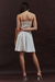 VESTIDO RODADO DE CETIM BRANCO