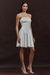 VESTIDO RODADO DE CETIM BRANCO