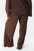 Calça Pantalona Anticool Canelada Marrom