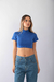 Cropped Gola Alta Ribana Azul - Nephew