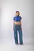 Imagem do Cropped Gola Alta Ribana Azul