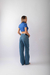 Cropped Gola Alta Ribana Azul - loja online