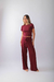 Calça Anticool Canelada Pantalona Bordô - loja online