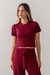 Baby Look Anticool Canelado Bordô - comprar online
