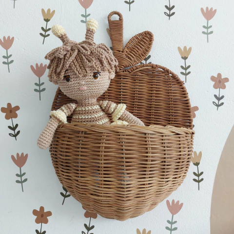 Cesto Rattan Maçã - comprar online