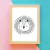 Quadro Infantil Leão Lino Minimalista