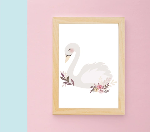 Quadro Infantil Cisne