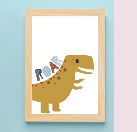 Quadro Infantil Dino, Roar!