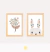 Duo Quadros Coelho e Flor Florescer