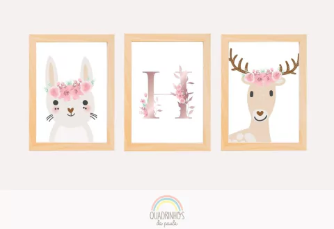 Composição Quadro Infantil Boho