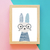 Quadro Infantil Coelhinho Scandi Preto e Branco - comprar online