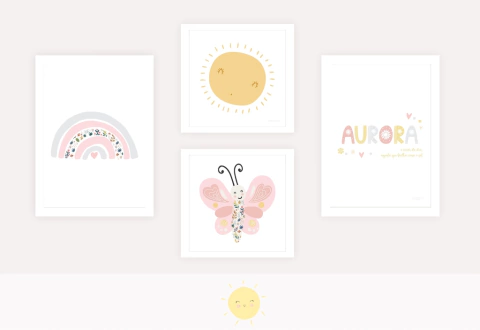 Composição Quadro Infantil Florescer Aurora