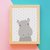 Quadro Infantil Safari Hipopotamo