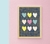 Quadro Infantil Jardim corações - Grid