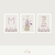 Trio Quadro Infantil Flores de Lavanda - comprar online