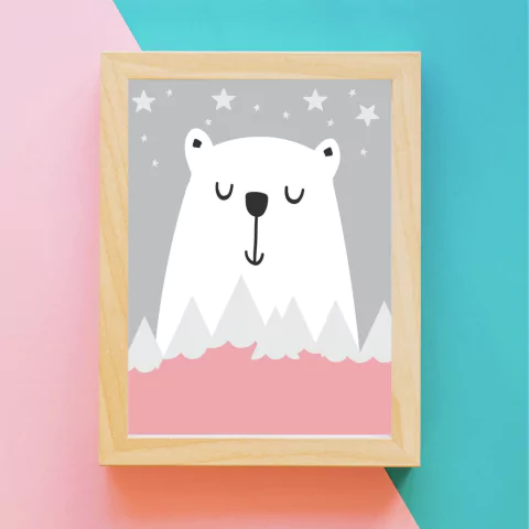 Quadro Infantil Urso Sonhador