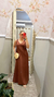 Vestido linho marrom - comprar online