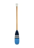Remo decorativo azul escuro e branco com ponta azul clara, medindo 130cm, ideal para decoração náutica.