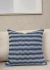 Almofada em Linho Collors Azul Bordado Zig Zag Quadrada