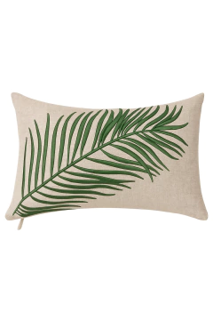 almofada folhas verde tropical