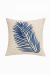 almofada decorativa de folhas azul