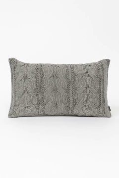almofada tricot cinza